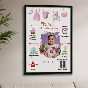 Baby Birth Details Photo Frame