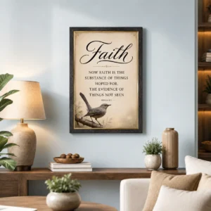 Faith Scripture Wall Frame – Hebrews 11:1