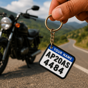 Custom Bike Number Plate Keychain